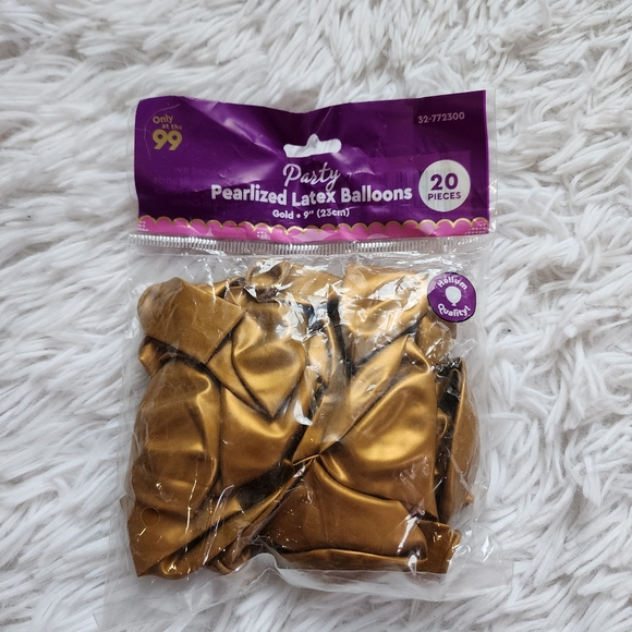 ♠️10/$10♠️ Gold Latex Balloons - 20 Ct - Picture 1 of 4